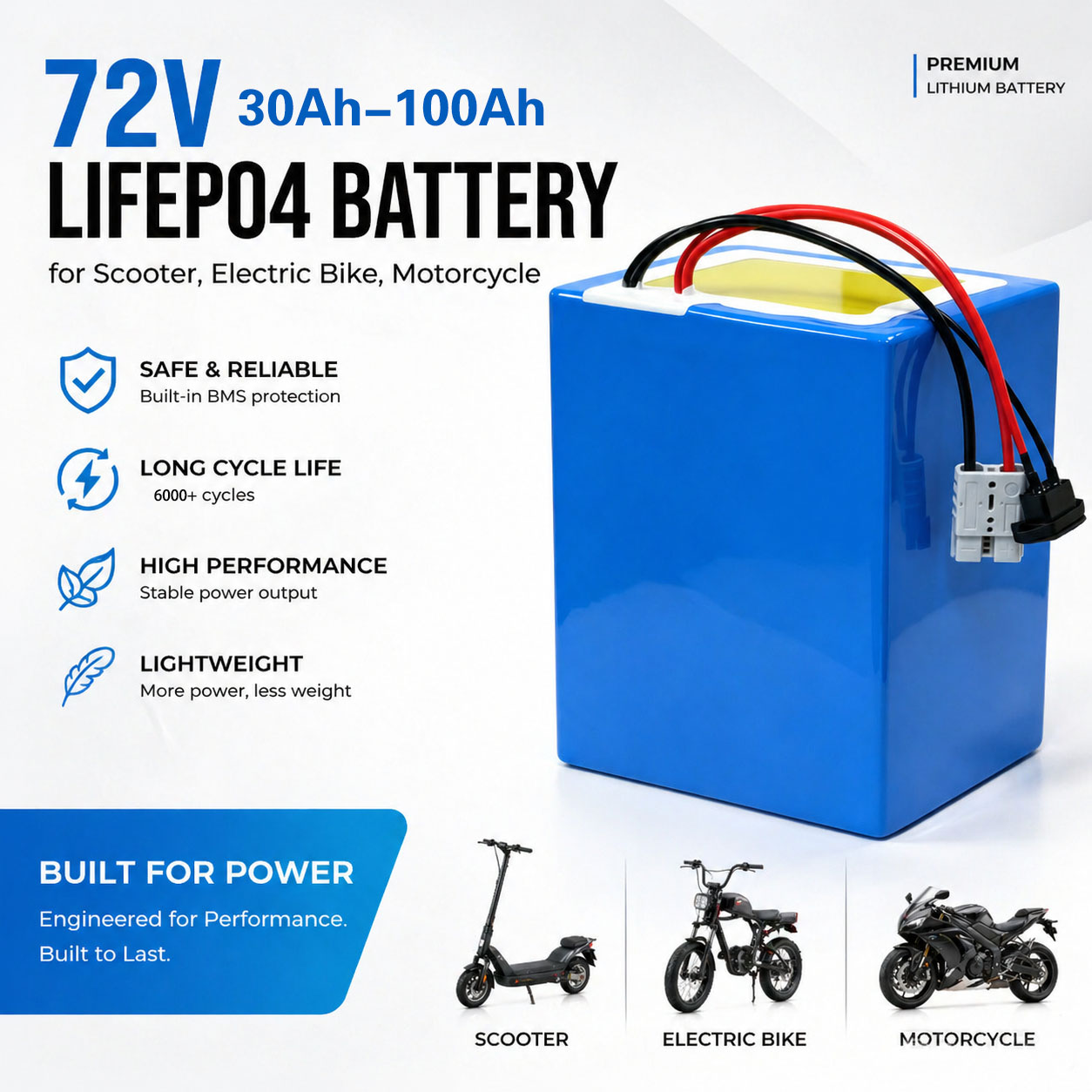 72V 40Ah Lifepo4 Battery Pack - Литиевая батарея LiFePO4 72В 50Ач 60Ач